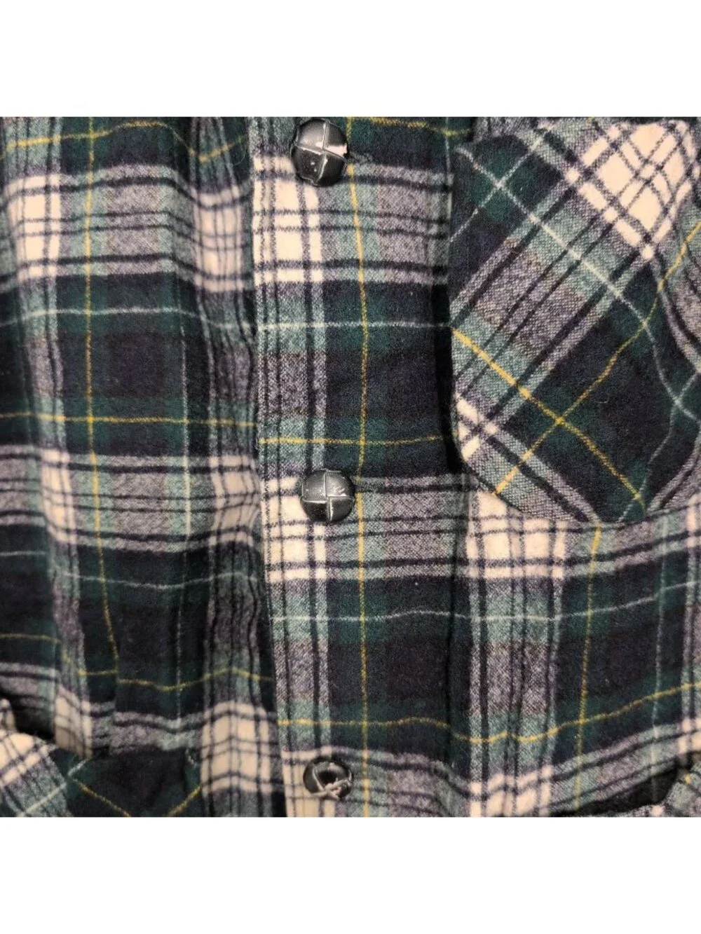 Vintage Pendleton Virgin Wool Plaid Blazer Mens Size Large Green 3 Button Jacket